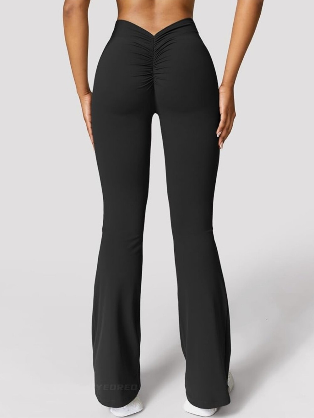 YEOREO Scrunch V Back Butt Lifting Wide Leg High Waist Workout Pants